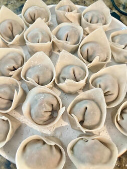 shrimp & shiitake wontons